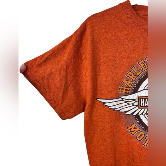 Harley Davidson orange tshirt, M, Moto, Biker, Classic Collectible - Picture 4 of 6